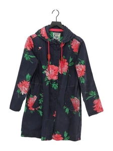 Joules Women's Coat UK 12 Blue Floral Cotton with Polyester Rain Coat - Picture 1 of 6