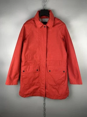 Barbour Womens Waterproof Polyamide Red Zip Casual Farron Long Jacket Coat Sz M - Image 1 of 4