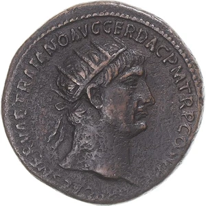 [#345939] Moneta, Trajan, Dupondius, 107, Rome, BB+, Bronzo, RIC:586 - Foto 1 di 2