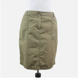 Gonna a matita utility J Jill taglia 14 cotone tasca cargo verde cachi - Foto 1 di 9