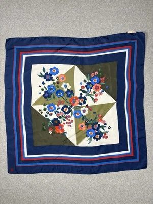 Cachecol floral de seda Tory Burch 36" x 36" - Imagem 1 de 4