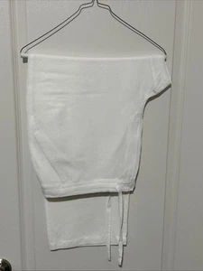 Cubavera Men's XL White Linen Blend Drawstring Beach Pants Resort Casual - Picture 1 of 15