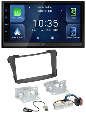 JVC DAB Bluetooth MP3 USB 2DIN Autoradio für Hyundai i40 VF ab 2011 schwarz - Bild 1 von 4