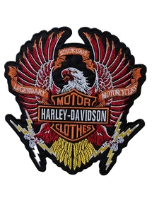 Harley - Davidson Eagle Large IRON ON Patch Motorcycle Jacket Embroidered - Picture 1 of 5