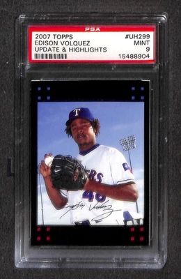 2007 TOPPS UPDATE & HIGHLIGHTS #UH299 EDISON VOLQUEZ PSA 9 Mint 15488904  - Image 1 of 3