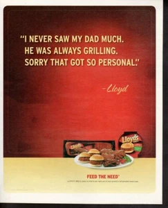 Anuncio impreso vintage Lloyd's Meat Barbecque I Never Saw My Dad Much anuncio - Imagen 1 de 1
