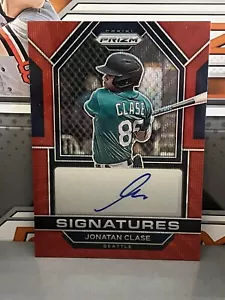 JONATAN CLASE Mariners 2023 Panini Prizm Baseball Red Prizm AUTO Autograph - Picture 1 of 2