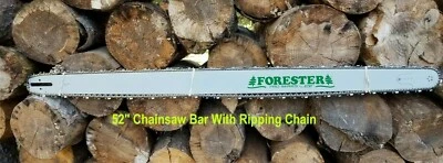 Barra de motosierra de 52" y barra de nariz de piñón de cadena rasgadora 3/8 .063 156DL se adapta a Stihl Foto 1 de 3