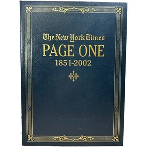 The New York Times Page One 1851-2002 Easton Press LEATHER Hardcover Book NEW** - Foto 1 di 20