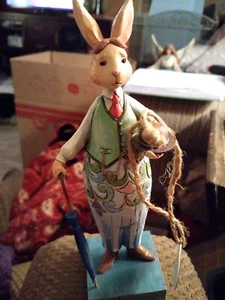 Jim Shore Heartwood Creek 2008 Bunny Bright Gentleman Bunny #4012456 W Box & Tag - Picture 1 of 5