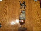 ANHEUSER BUSH BLACK & TAN BEAR LION TAP HANDLE 13"TALL