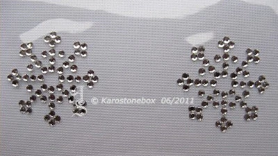 Aplicación de imagen de planchado Hotfix pedrería 2 mini cristales de hielo 101031 caja de cartón