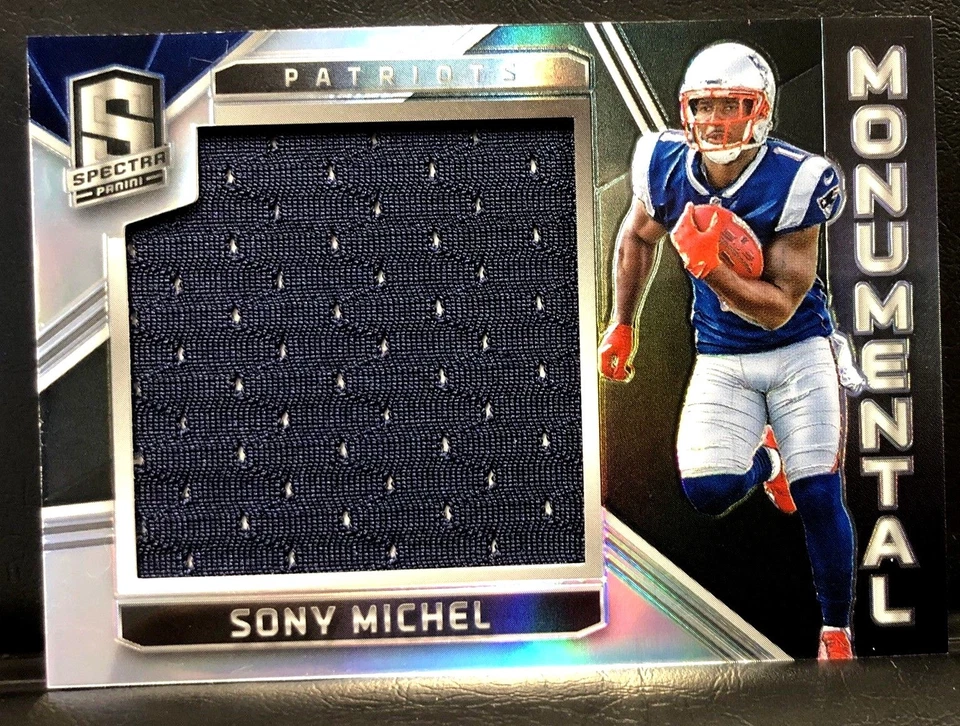 Sony Michel RC 2018 Spectra Refractor Monumental Patch#1/199!Patriots RB RC GOAT - Image 1 of 2