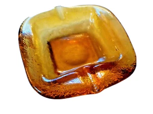 Vintage Aschenbecher Bernstein Kunstglas 7" 2 Pfund 11,7 Unzen Mad Men Mancave MCM  - Bild 1 von 11