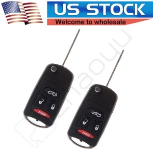 2 For Jeep Wrangler Patriot 2009 2010 2011 2012 Key Shell Remote 4 Buttons - Picture 1 of 8