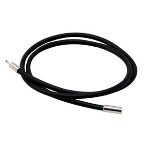 16 Inch 3mm Rubber Cord Necklace with Stainless Steel Closure Jewelry - Picture 1 of 8
