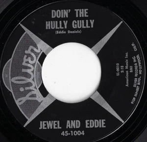 JEWEL & EDDIE doin the hully gully U.S. SILVER 7"_1959 (eddie cochran) NEAR MINT - Picture 1 of 2
