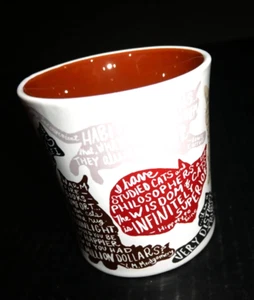 Unemployed Philosophers Guild Literary Cat Mug Quotes in cats bodies pawprint in - Picture 1 of 6