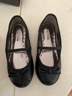 kenneth cole Reaction Little Girls Black Ballet Flat Sz 9 NWB - Image 1 of 4