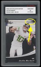 JUSTIN HERBERT 2020 LEAF EXCLUSIVE EDITION 1ST GRADED 10 ROOKIE CARD LA CHARGERS