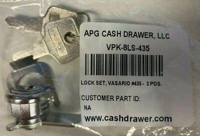 APG VPK-8LS-435 Vasario Lock Set Kit - Fits Square, Revel, HP, NCR, MICROS, PAR