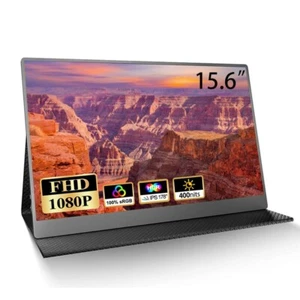 Portable Monitor 15,6 Zoll Tragbarer Mobiler IPS Bildschirm FHD 1920*1080 Für PC - Bild 1 von 7
