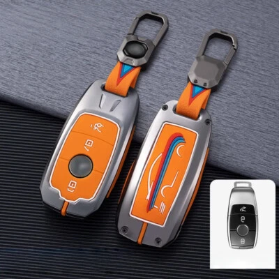 For Mercedes Benz A B G C E S Class 3 Button Zin Alloy Silicone Key Case Cover Foto 1 de 4