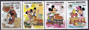 DISNEY Grenada Grenadines Yvert 626/29 Mickey Minnie The Brothers Grimm - Picture 1 of 1