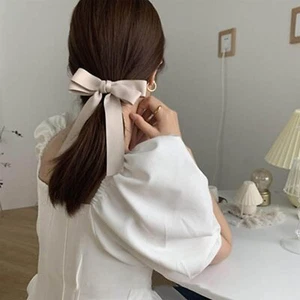 Silk Hair Bowknot Scrunchies Satin Hair Ties Bowknot Elastic Bowknot Ponytail... - Picture 1 of 7