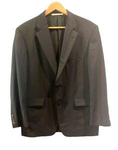 📚 Burberry London • Men's Black Pinstripe Two Button Sports Coat - Size  42S