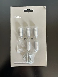 IKEA Rull - 5 Möbel-Griffe Knöpfe Aluminium matt f Schrank-Tür Schublade Fronten - Bild 1 von 2
