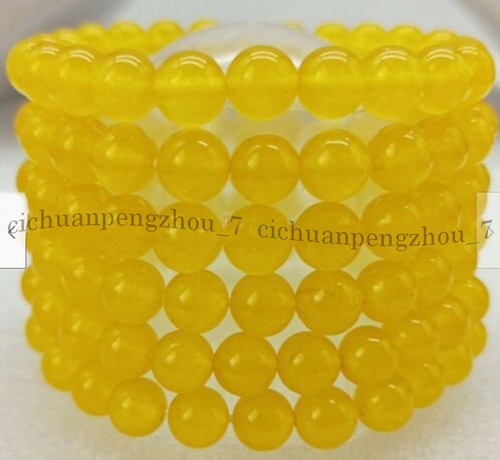 VALENTINO "Lotti all'ingrosso 6 pz Braccialetto Stretch Guarigione Cristallo Giada Giada Naturale 7 5""