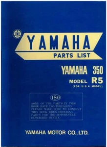 Yamaha Motorcycle Motorbike 350 Model R5 Spare Parts Manual - Picture 1 of 1