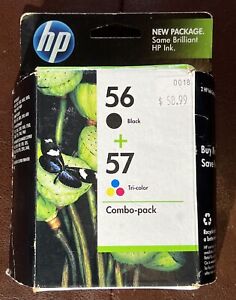 HP 56 Black 57 Tricolor 2PK Ink Cartridges SEALED New Genuine Dated 4/2011