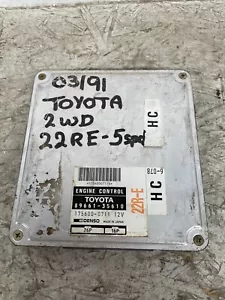 1991 1992 TOYOTA TRUCK 4RUNNER 22RE ENGINE CONTROL COMPUTER ECU 89661-35610 - Picture 1 of 13