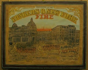 YONKERS and NEW YORK FIRE INSURANCE COMPANY AGENCY SIGN late 19th century - Picture 1 of 5