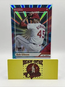 2024 Panini Donruss - Carolina Blue Laser #33 Bob Gibson 167/249 - Imagen 1 de 3