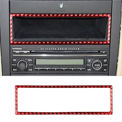 For Volkswagen Golf 1999-2004 Red Carbon Fiber Radio Console Frame Cover Trim - Изображение 1 из 4