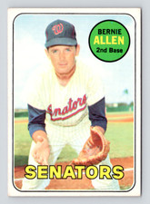 1969 Topps Card, #27 Bernie Allen, Washington Senators