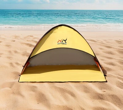 Shamofeng Tienda Pequeña Tomar el Sol Playa Sombra Toldo Fácil Configuración Protección UV Foto 1 de 2