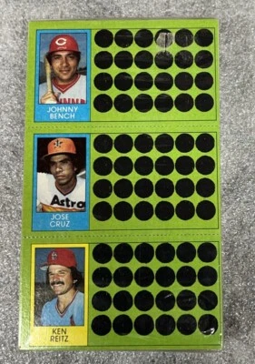 1981 Topps Baseball Scratch-Offs Complete Set Sealed 108 Johnny Bench New - Image 1 of 4