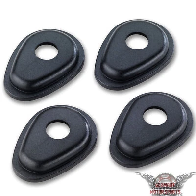 GERMANY MOTORSPORTS Yamaha LED Mini Blinker Platten Adapterplatten Blinkerplatten Abdeckung schwarz