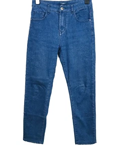 Voggo Skinny Jeans Femme 36 Bleu Denim Fleuri Délavage Moyen 5 Poches Extensible - Imagen 1 de 8