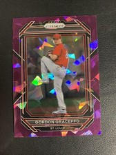 2023 Panini Prizm Gordon Graceffo Purple Cracked Ice St Louis Cardinals 