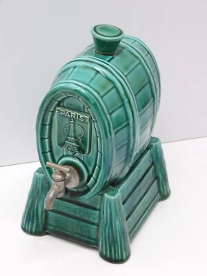 -ANCIEN TONNELET CERAMIQUE VERTE FRANOR ROYALE TOUR EIFFEL PARIS COLLECTION   D - Photo 1/4