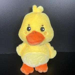 Peluche anatra pasquale peluche giocattolo giallo arancio occhi ricamati 8" - Foto 1 di 5