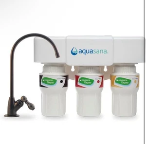 Aquasana Under Sink 3-Stage Water Filter System with OilBronze Faucet AQ-5300.62 - Picture 1 of 10
