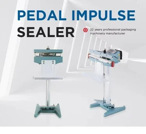Impulse Foot Pedal Sealer Aluminium Hull Heat Plastic Bag Sealing Machine - Picture 1 of 6