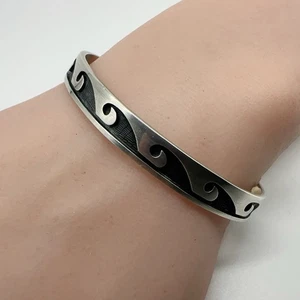 Darren Seweyestewa Hopi Sterling Silver Overlay Cuff Bracelet 14g #bfj - Picture 1 of 11
