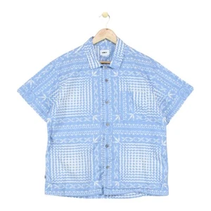 Camicia Obey fantasia uomo taglia M blu manica corta estiva - Foto 1 di 15